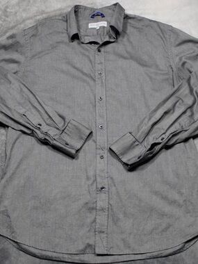 Teddy Stratford Men's Grey Long-Sleeve Dress Shirt - Athletic Fit